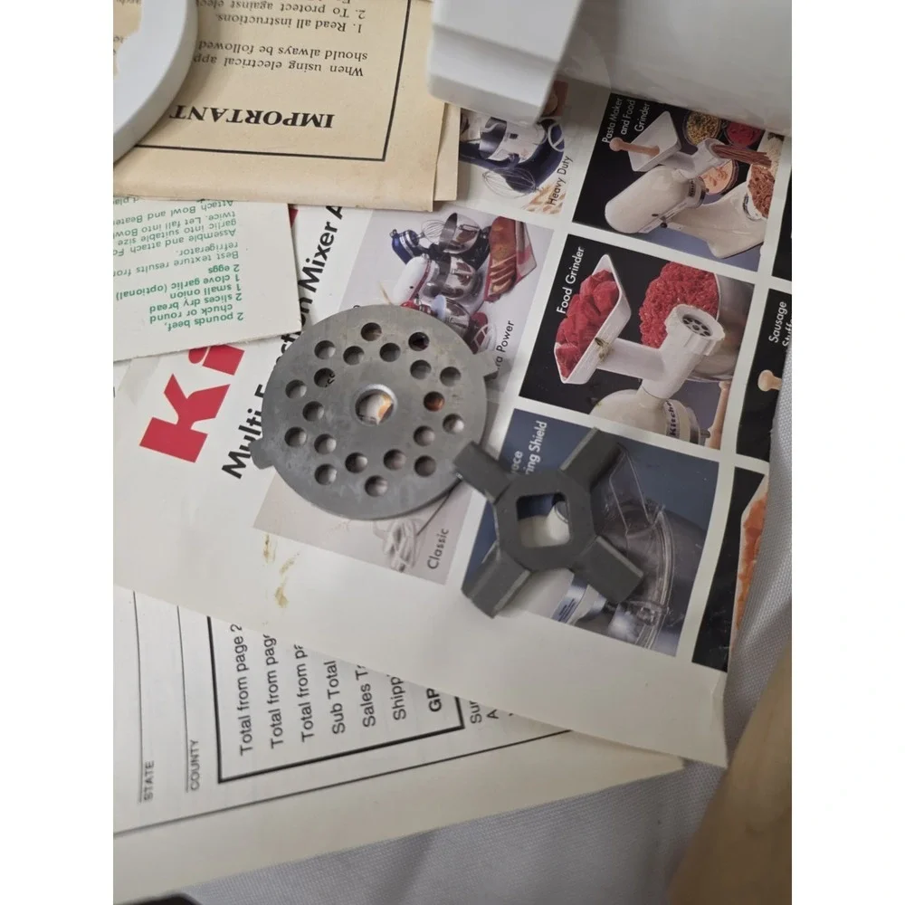 Hobart Kitchenaid All Metal Food Grinder Vintage With Box, Parts Only